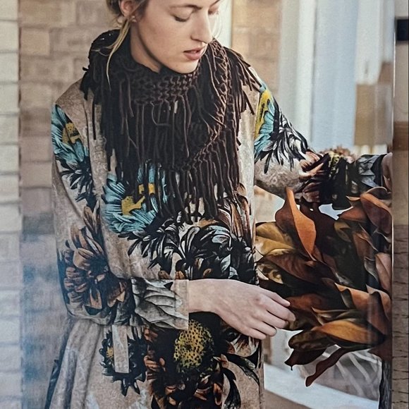 NWT Orange Fashion Village Sun Flowers Sweater Tunic S/M - Picture 9 of 10